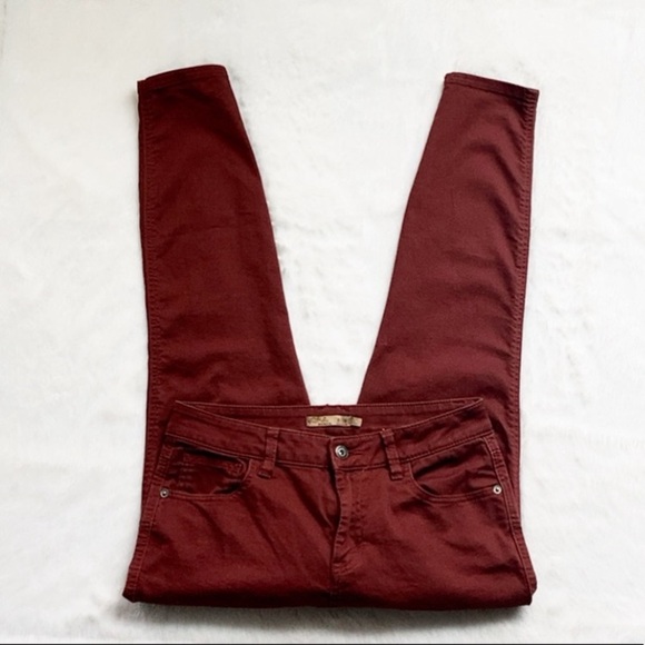 Like New Prana Oday Jeans Vino Maroon Organic Stretch Denim Skinny - Picture 2 of 7